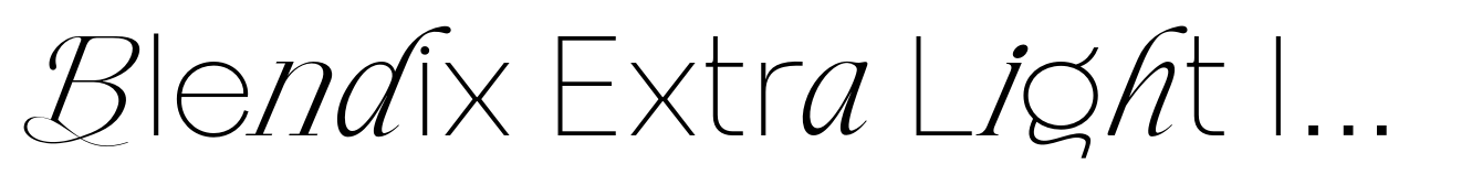 Blendix Extra Light Italic